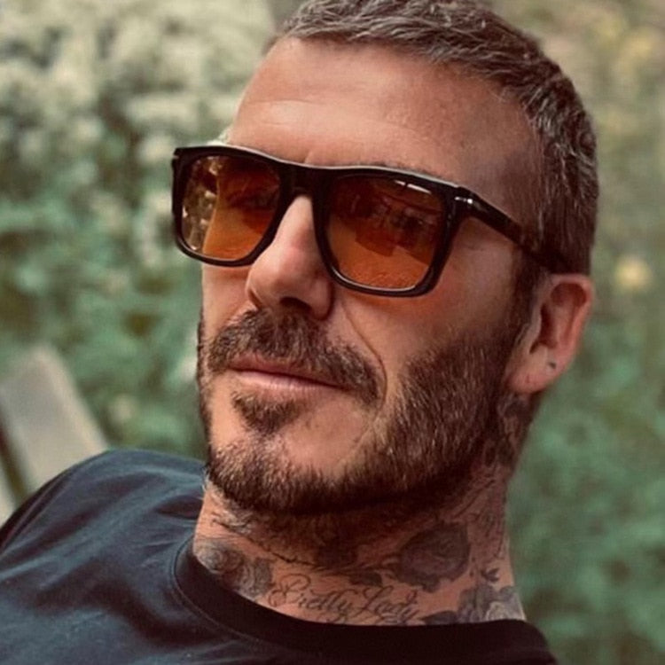 Classic Men's Square Sunglasses Fashion Brand Designer Rivet Retro Women Sun Glasses UV400 - Image 2