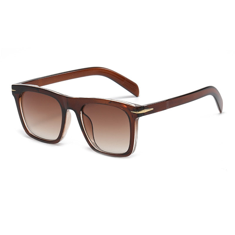Classic Men's Square Sunglasses Fashion Brand Designer Rivet Retro Women Sun Glasses UV400 - Image 3