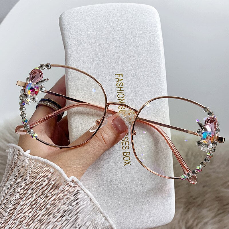 Classic Round Luxury Brand Sunglasses Women Bling Diamond Sun Glasses Vintage Shades Female Pink Eyewear Gafas De Sol - Image 11