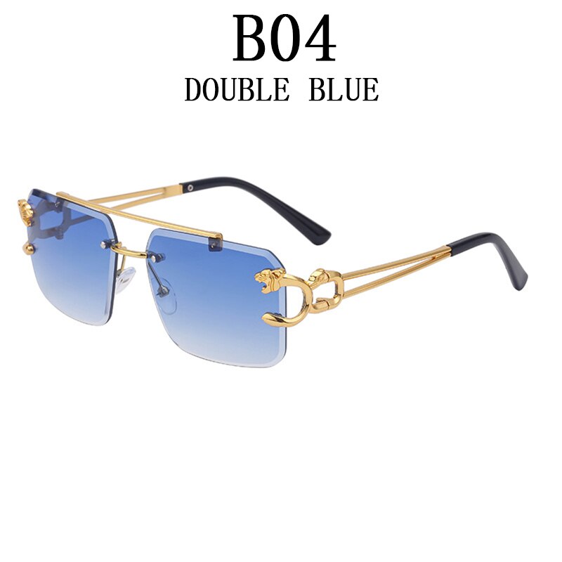 Wooden Sunglasses For Men Square Rimless Sunglasses Women Wood Grain Vintage Fashion Glasses Luxury Retro Gafas De Sol Sun - Image 23