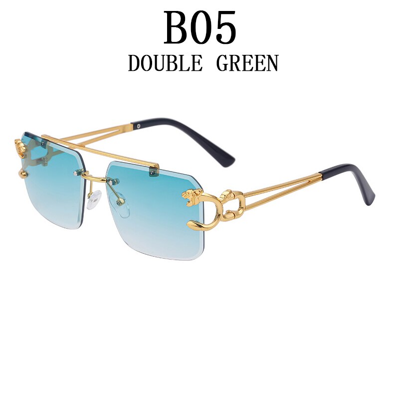 Wooden Sunglasses For Men Square Rimless Sunglasses Women Wood Grain Vintage Fashion Glasses Luxury Retro Gafas De Sol Sun - Image 24