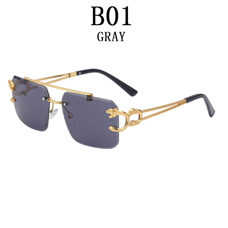 Wooden Sunglasses For Men Square Rimless Sunglasses Women Wood Grain Vintage Fashion Glasses Luxury Retro Gafas De Sol Sun - Image 22