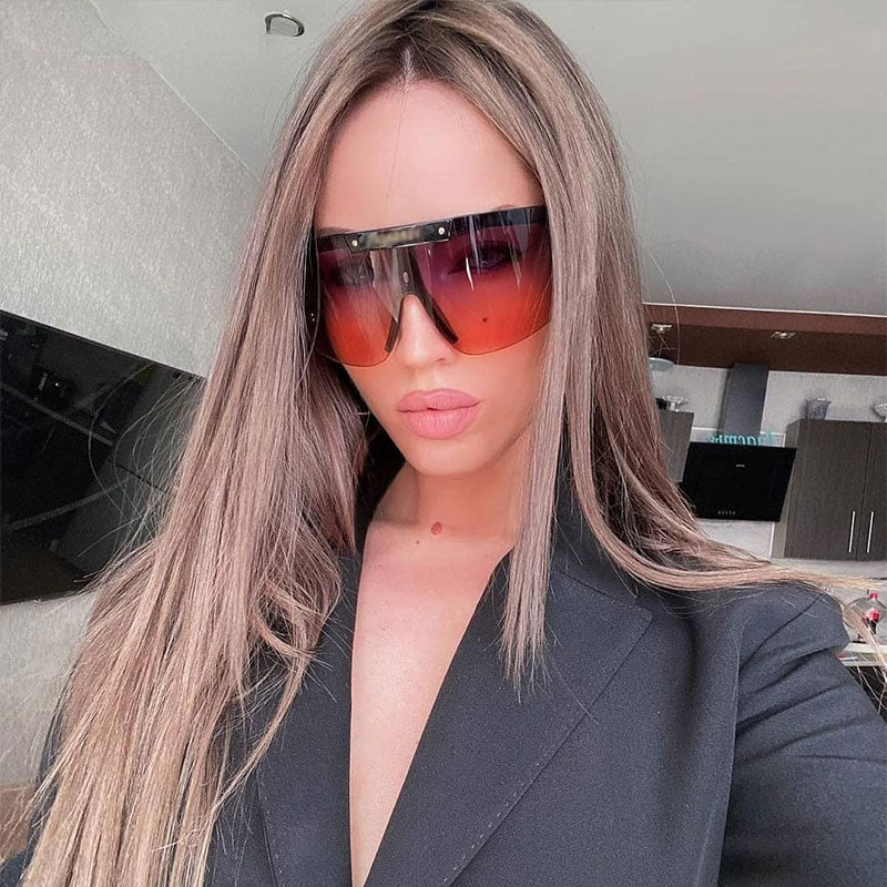 46626 Oversized Luxury Goggle Sunglasses Men Women Fashion Shades UV400 Vintage Glasses - Image 6