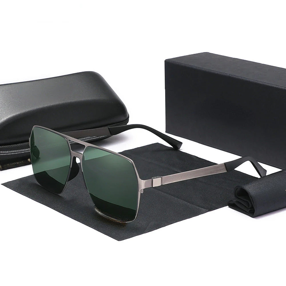 New Driving Men's Polarized Sunglasses Ultra Thin Temples Pilot Sun Glasses For Men UV400 Retro Eyewear - Image 4