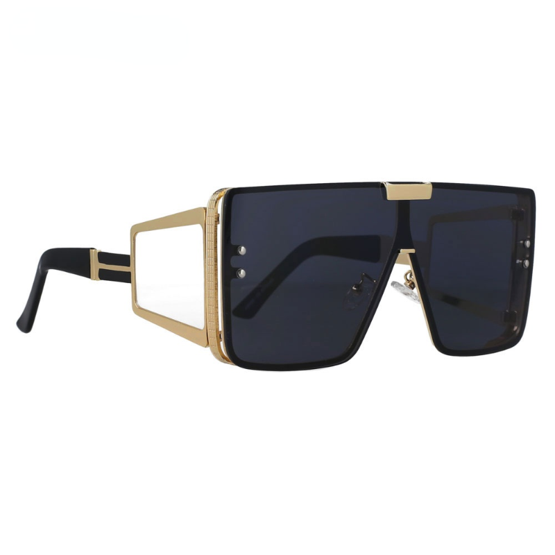46588 Square Oversized One Lens Sunglasses Retro Men Women Fashion Shades UV400 Vintage Glasses - Image 5