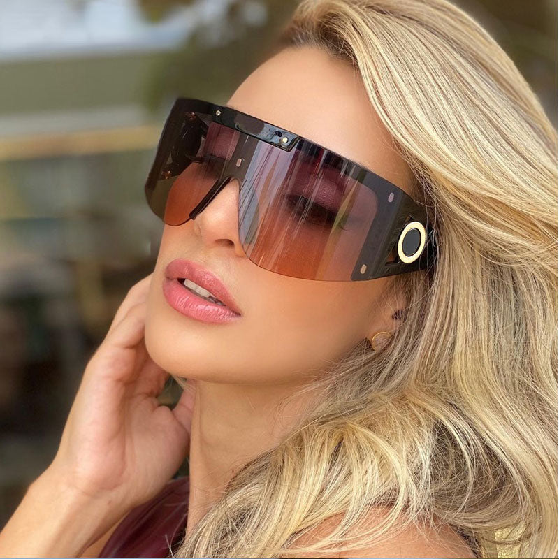 46626 Oversized Luxury Goggle Sunglasses Men Women Fashion Shades UV400 Vintage Glasses - Image 5