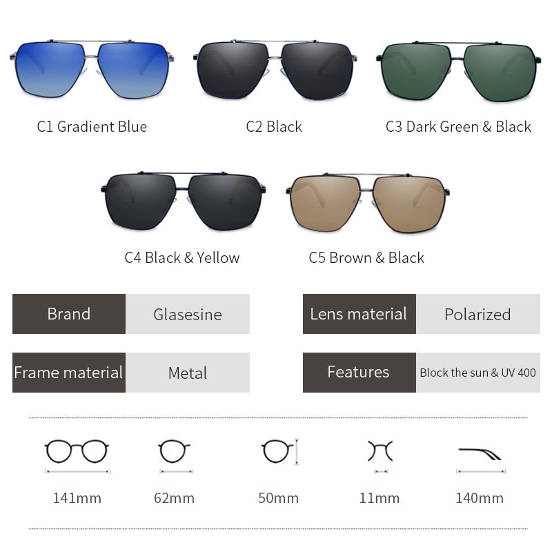 Luxury Polarized Sunglasses For Men's Driving Shades Male Sun Glasses Men Fishing Outdoor Square Goggles - Image 2