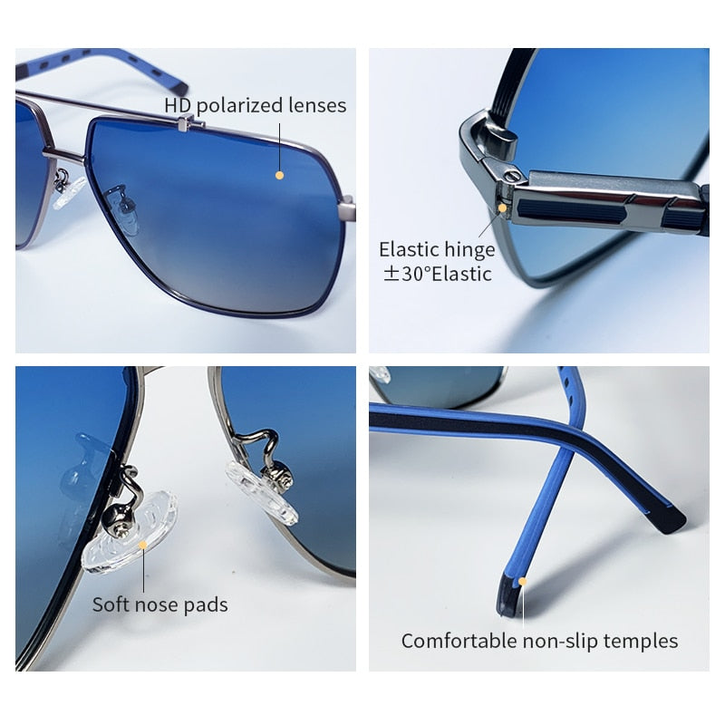 Luxury Polarized Sunglasses For Men's Driving Shades Male Sun Glasses Men Fishing Outdoor Square Goggles - Image 3