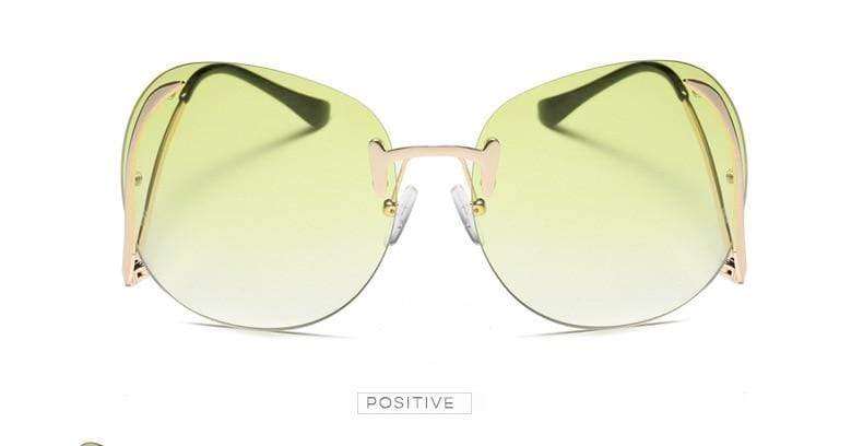 Oversized Rimless Sunglasses Women Vintage Brand Designer Square Sun Glasses Shades Female Pilot Big Frames Eyeglasses UV400 - Image 28