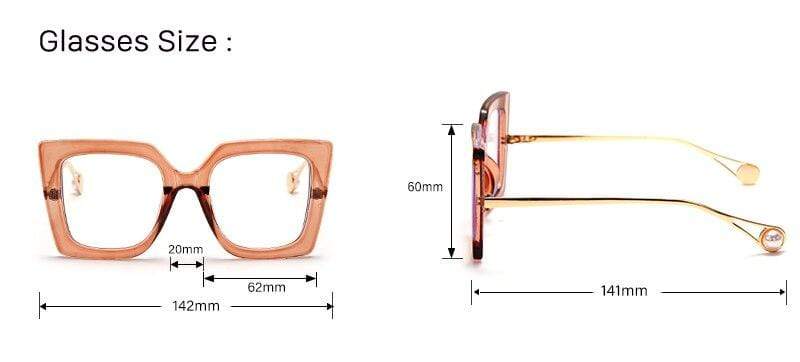 Vintage Glasses Women Men Square Clear Glasses Optical Anti Blue Light - Image 8