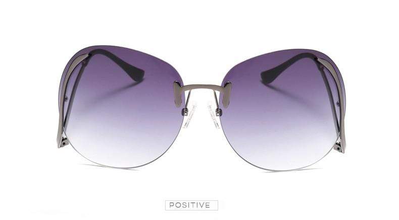 Oversized Rimless Sunglasses Women Vintage Brand Designer Square Sun Glasses Shades Female Pilot Big Frames Eyeglasses UV400 - Image 20