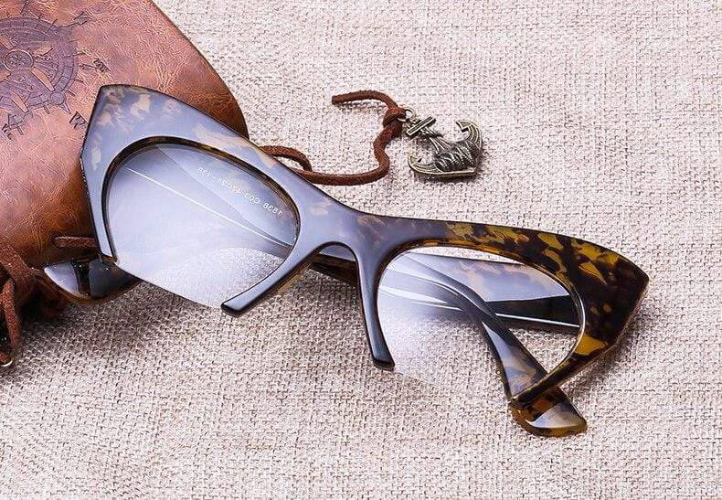Fashion Retro Half frame Cat eye Women Glasses Frame Can Be Equipped with Myopia Prescription Lens Men Glasses Frame - Image 24