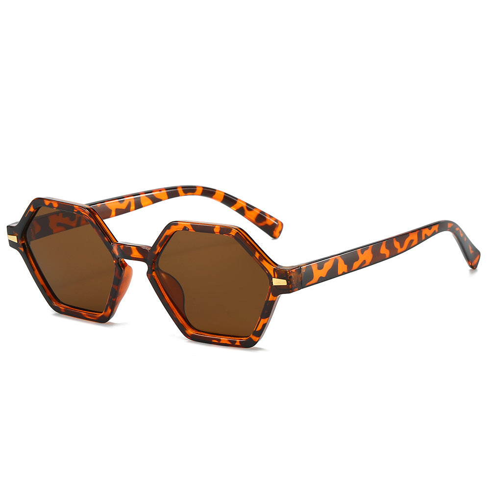 American retro multilateral small frame sunglasses. simple decorative selfie glasses. the same sunshade sunglasses for overseas live broadcasts - Image 10