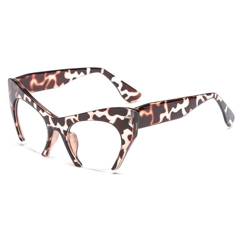 Fashion Retro Half frame Cat eye Women Glasses Frame Can Be Equipped with Myopia Prescription Lens Men Glasses Frame - Image 19
