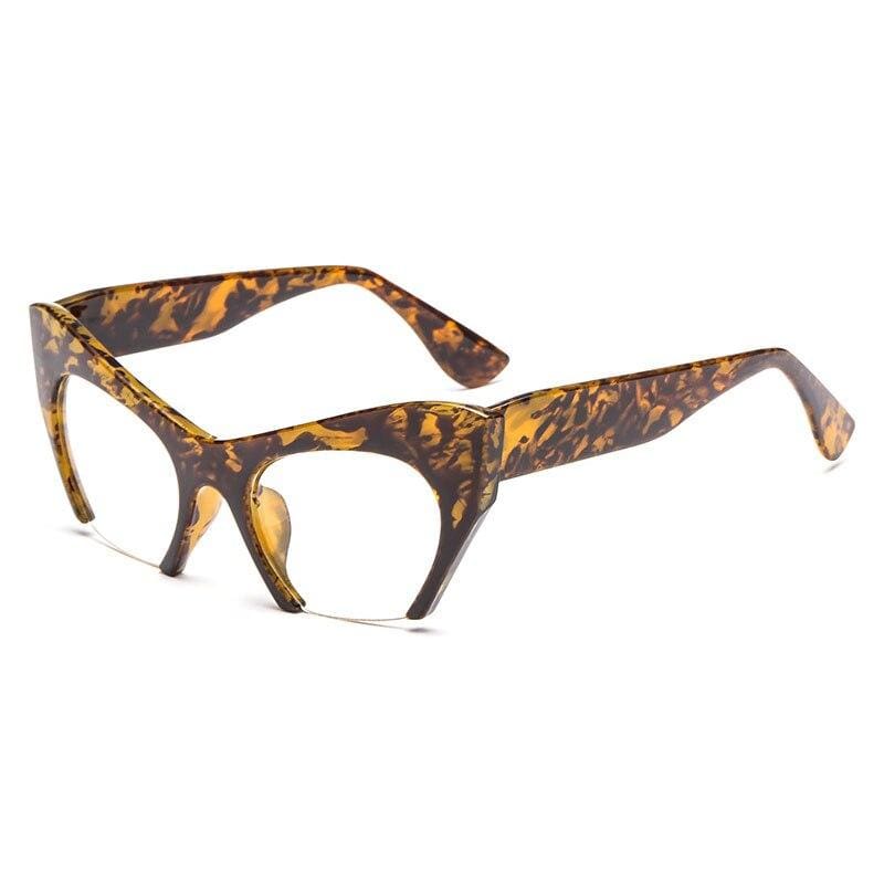 Fashion Retro Half frame Cat eye Women Glasses Frame Can Be Equipped with Myopia Prescription Lens Men Glasses Frame - Image 22