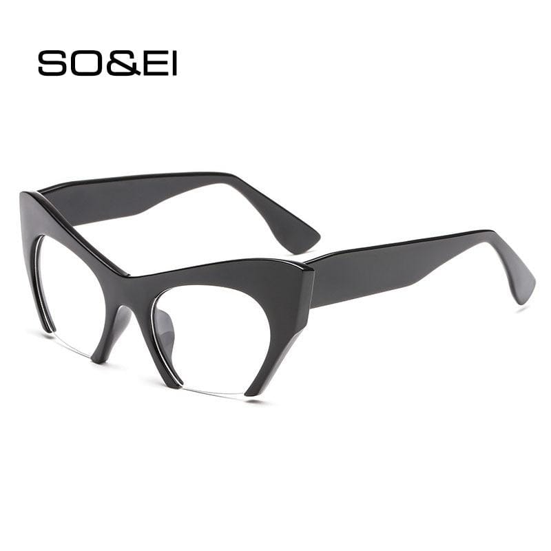 Fashion Retro Half frame Cat eye Women Glasses Frame Can Be Equipped with Myopia Prescription Lens Men Glasses Frame - Image 5