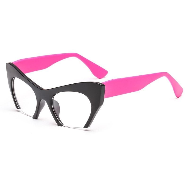 Fashion Retro Half frame Cat eye Women Glasses Frame Can Be Equipped with Myopia Prescription Lens Men Glasses Frame - Image 12