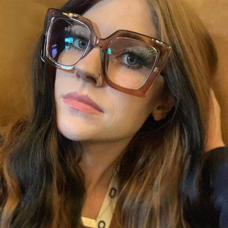Vintage Glasses Women Men Square Clear Glasses Optical Anti Blue Light - Image 4