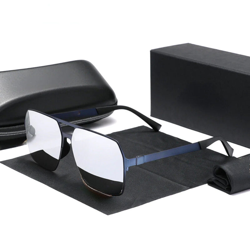 New Driving Men's Polarized Sunglasses Ultra Thin Temples Pilot Sun Glasses For Men UV400 Retro Eyewear - Image 2