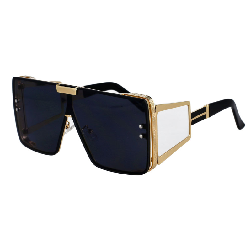 46588 Square Oversized One Lens Sunglasses Retro Men Women Fashion Shades UV400 Vintage Glasses - Image 14