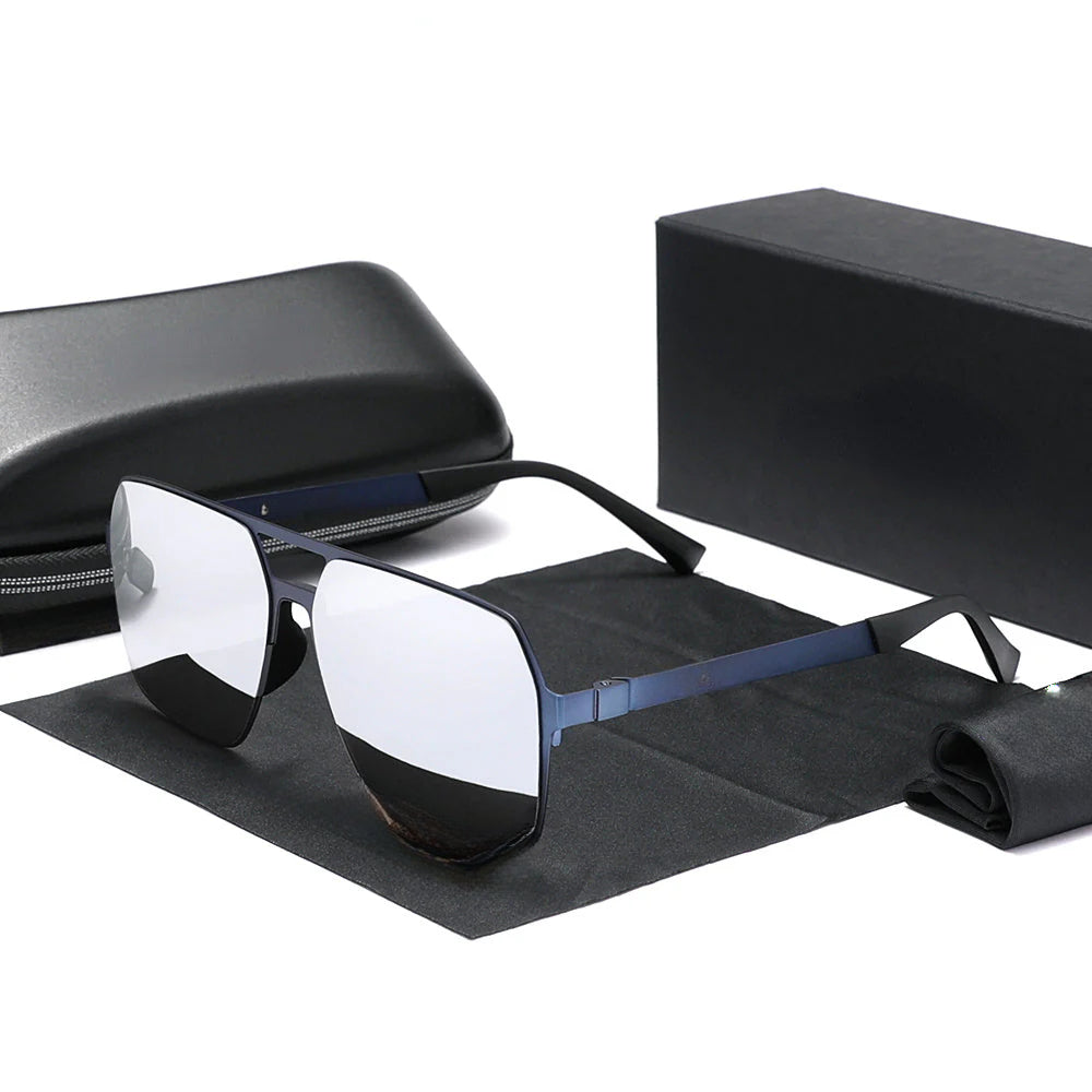 New Driving Men's Polarized Sunglasses Ultra Thin Temples Pilot Sun Glasses For Men UV400 Retro Eyewear - Image 6
