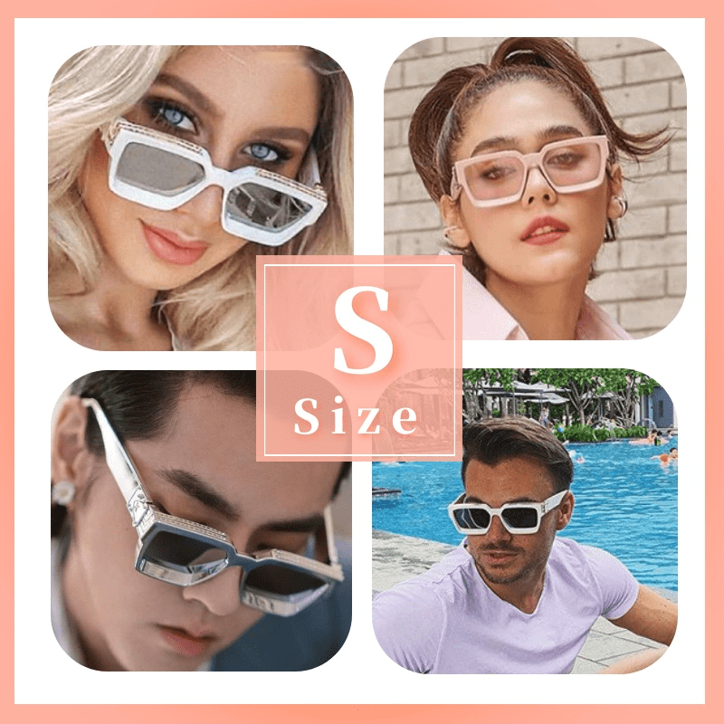 Square COOL Sunglasses Men Women Large Frame Glasses UV400 - Image 2