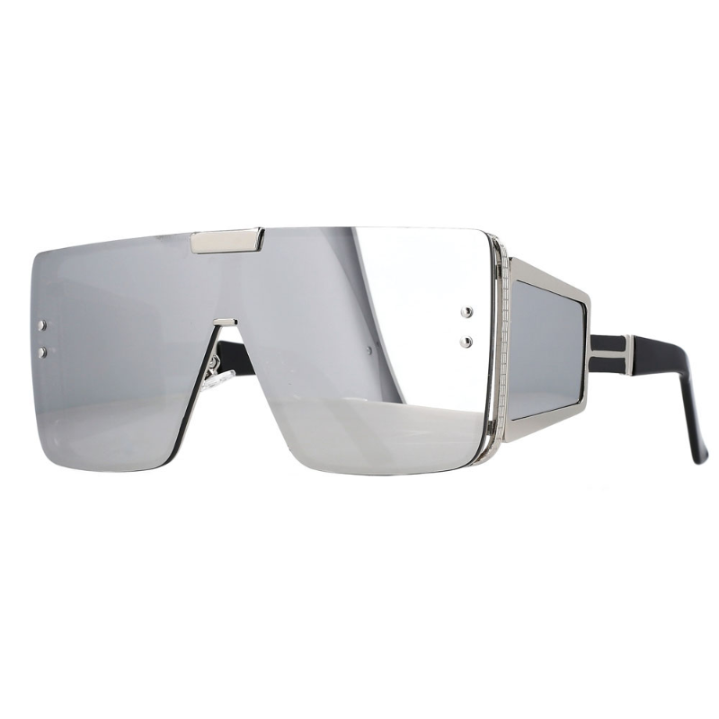 46588 Square Oversized One Lens Sunglasses Retro Men Women Fashion Shades UV400 Vintage Glasses - Image 13