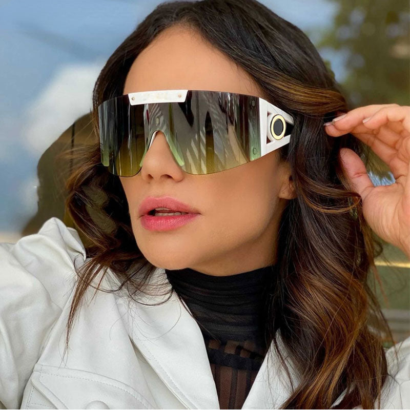 46626 Oversized Luxury Goggle Sunglasses Men Women Fashion Shades UV400 Vintage Glasses - Image 4