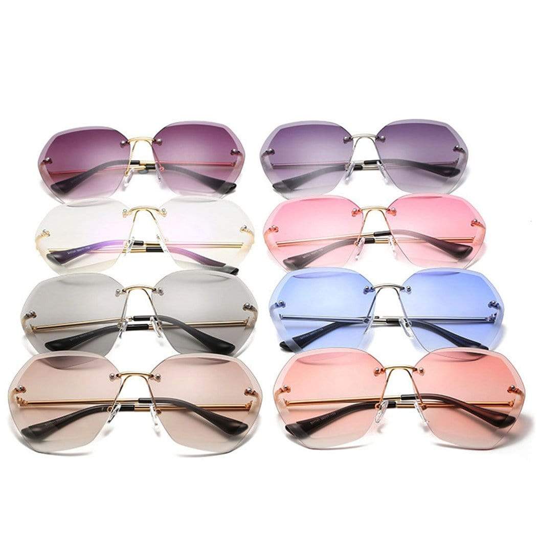 Oversized Rimless Sunglasses - Image 7