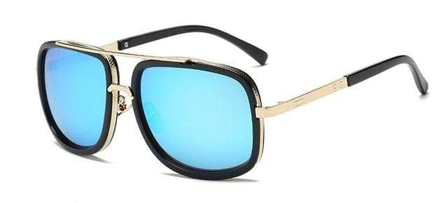 Men's Polarized Sunglasses Big Square Frame Luxury UV400 Retro Sunglasses. Gray - Image 8