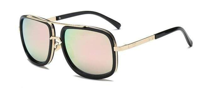 Men's Polarized Sunglasses Big Square Frame Luxury UV400 Retro Sunglasses. Gray - Image 12