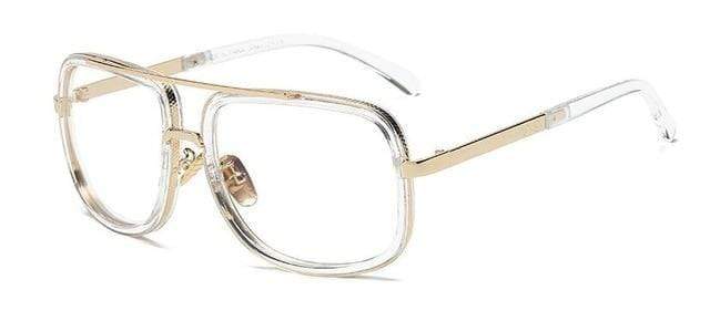 Men's Polarized Sunglasses Big Square Frame Luxury UV400 Retro Sunglasses. Gray - Image 4