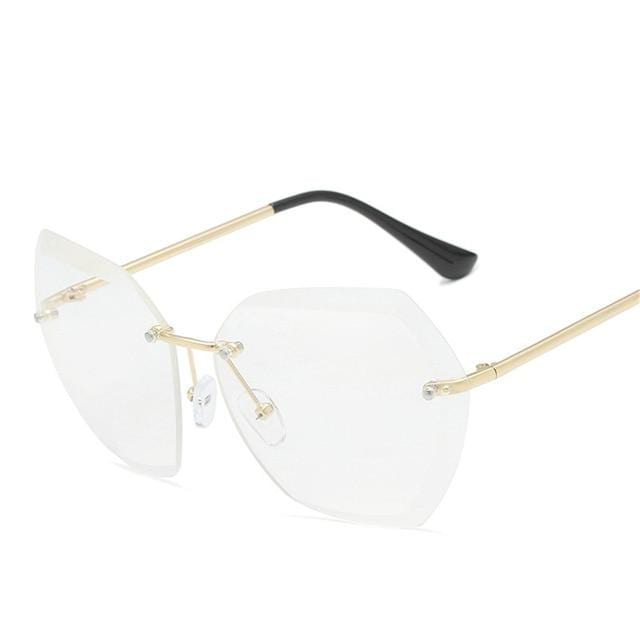 Oversized Rimless Sunglasses - Image 14