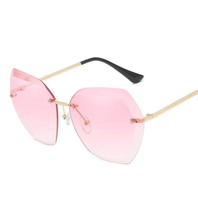 Oversized Rimless Sunglasses - Image 10