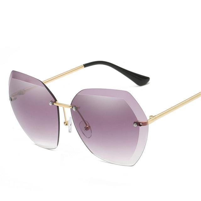 Oversized Rimless Sunglasses - Image 4
