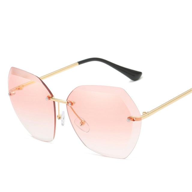 Oversized Rimless Sunglasses - Image 6