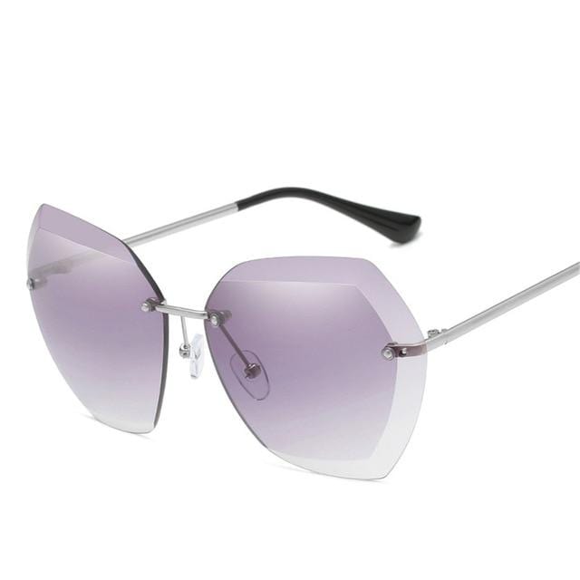 Oversized Rimless Sunglasses - Image 5