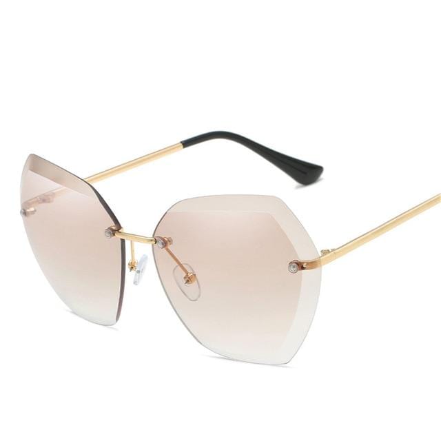 Oversized Rimless Sunglasses - Image 11