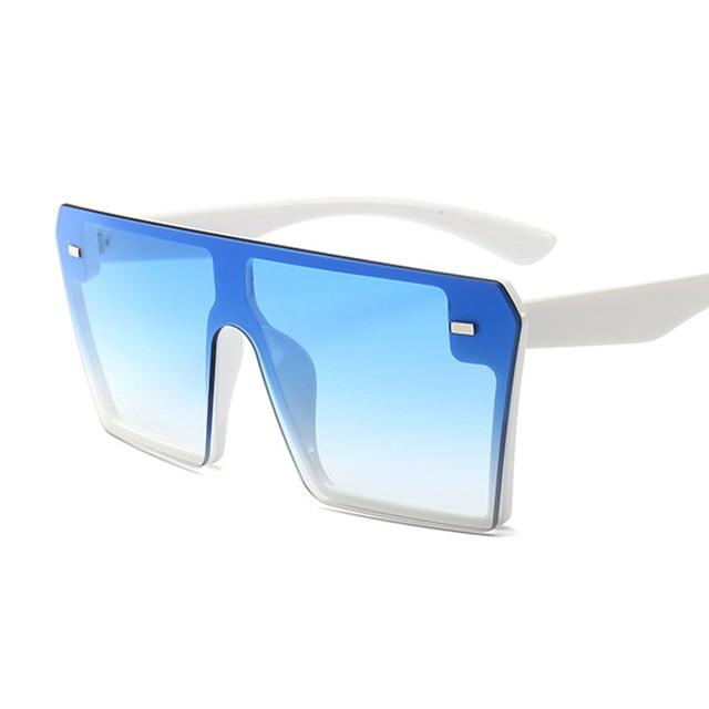 Oversized Square Sunglasses Women Mirror UV400 - Image 6
