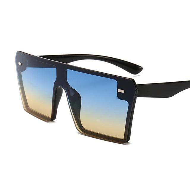Oversized Square Sunglasses Women Mirror UV400 - Image 7
