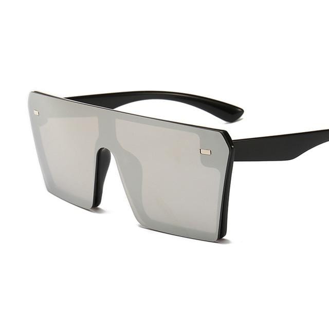 Oversized Square Sunglasses Women Mirror UV400 - Image 9