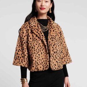 Frances Valentine Blaine Faux Fur Cheetah Jacket